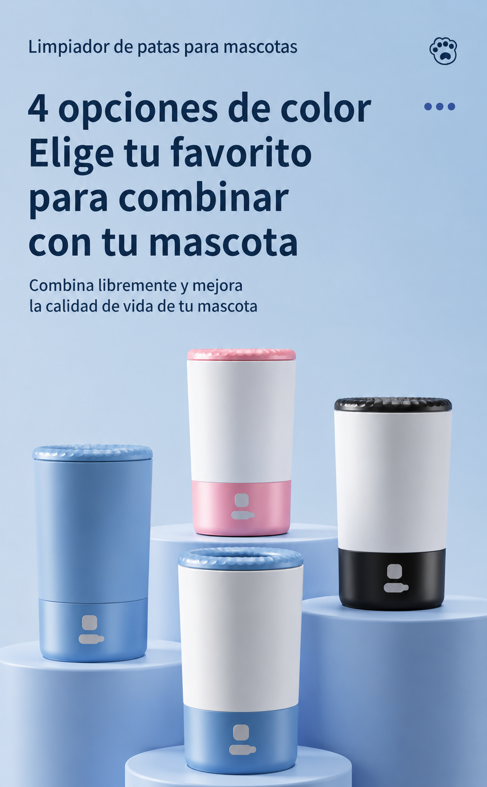 PawClean™: Lavador de Patas Automático con Rotación 360°