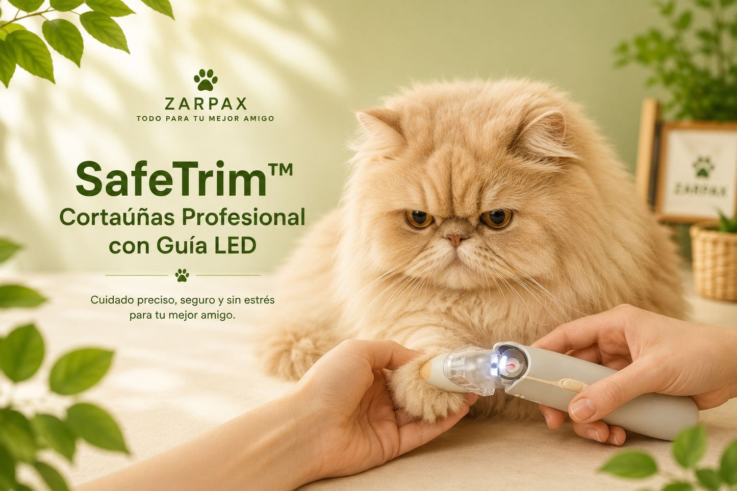 SafeTrim™: Cortauñas Profesional con Guía LED