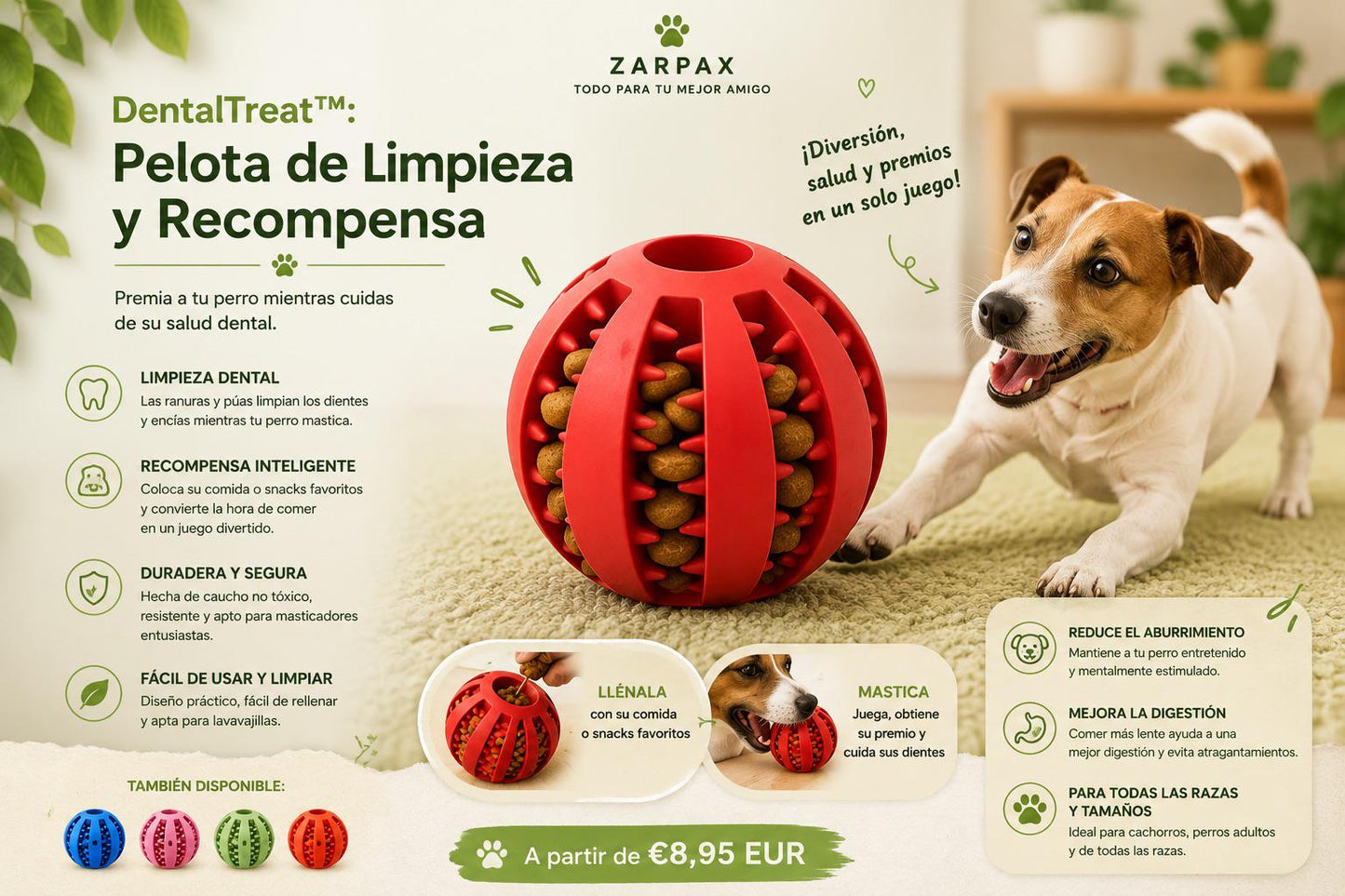 DentalTreat™: Pelota de Limpieza y Recompensa