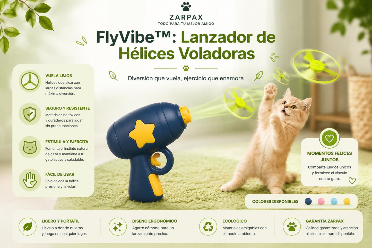 FlyVibe™: Lanzador de Hélices Voladoras