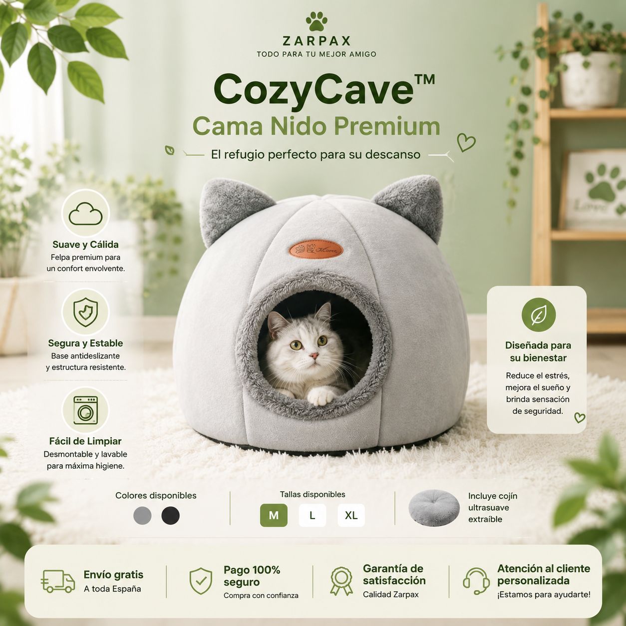 CozyCave™ Cama Nido Premium