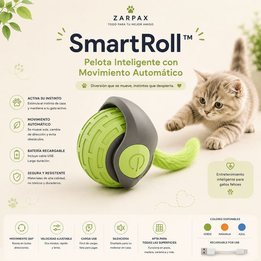 SmartRoll™: Pelota Inteligente con Movimiento Automático