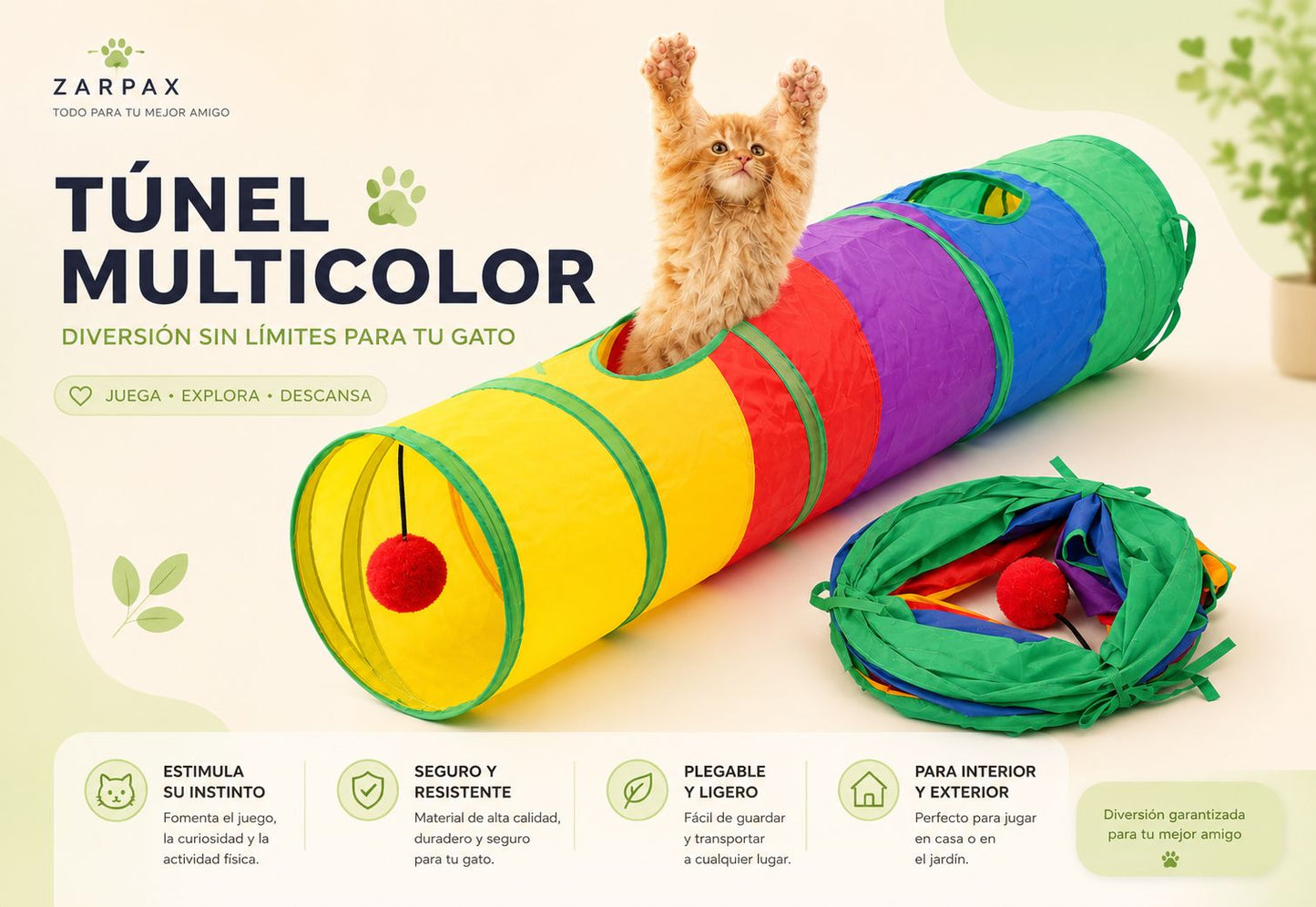 CatVibe™ Túnel Multicolor