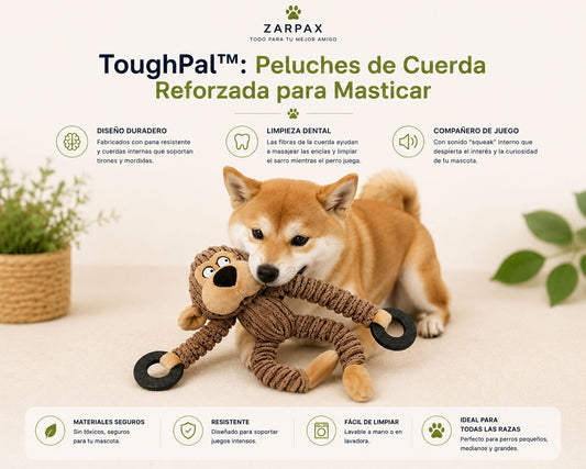 ToughPal™: Peluches de Cuerda Reforzada para Masticar